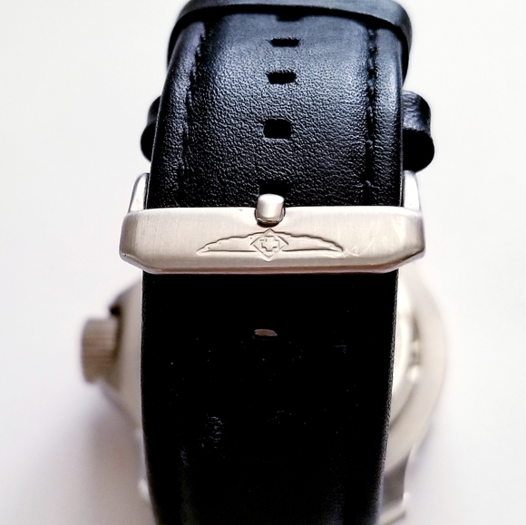 NW/OBOX INVICTA RUSSIAN DIVER WATCH/STAINLESS STEEL W/BLACK LEATHER BAND/ - Picture 3 of 7